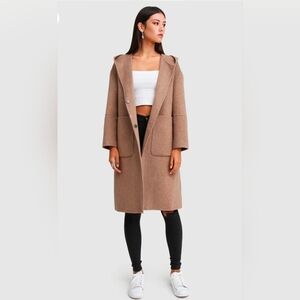 Walk This Way Wool Blend Oversized Coat - Oat